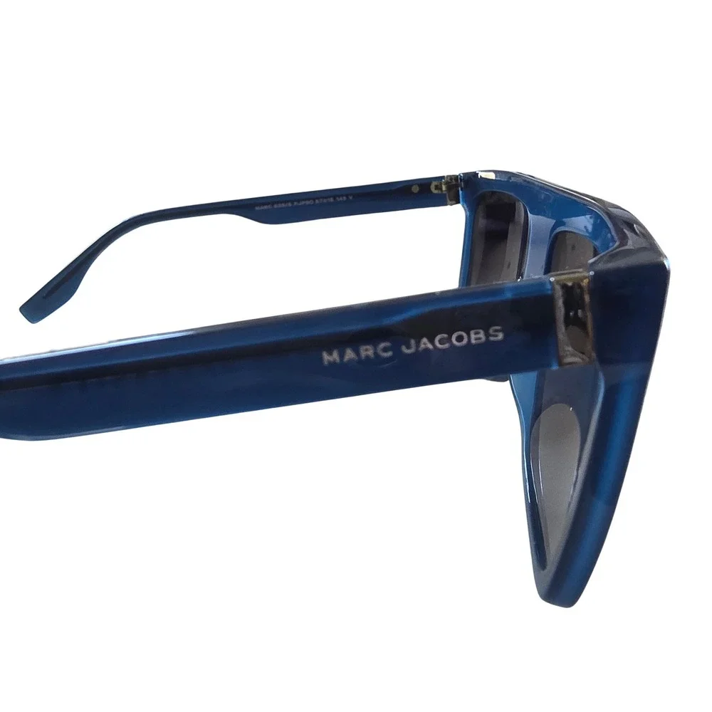 Marc Jacobs 639/S PJP9O Matte Blue Square Flat Top Sunglasses Mens 57-18-145